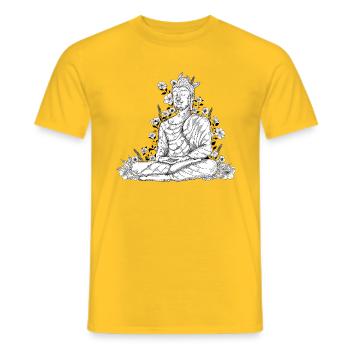 Bouddha - T-shirt homme - jaune - Devant - AI Model Male 178 dark (178cm)