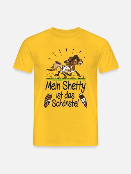 Mein Shetty das Schönste (Text schwarz) - Männer T-Shirt - Gelb
