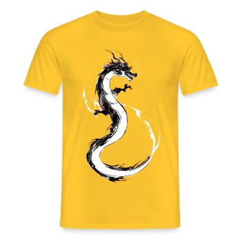 Dragon Chine - T-shirt homme - jaune - Devant - AI Model Male 178 dark (178cm)