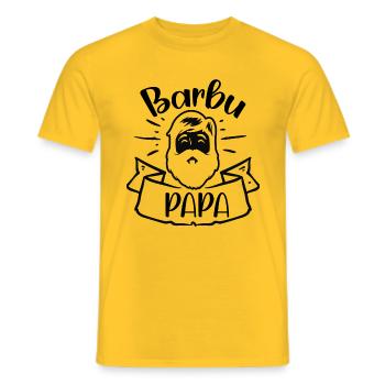 Papa Barbu - Fête des pères - T-shirt homme - jaune - Devant - AI Model Male 178 dark (178cm)