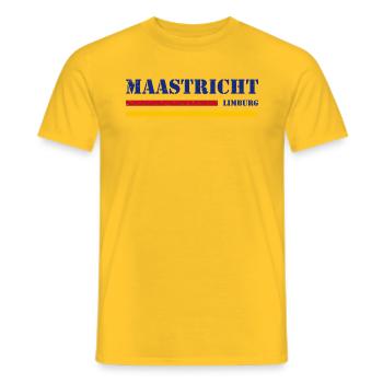 Maastricht - Limburg - Männer T-Shirt - Gelb - Vorne - AI Model Male 178 dark (178cm)
