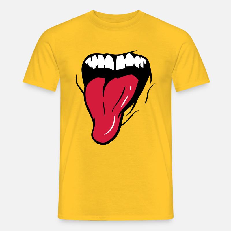 BOCCA + LINGUA - T-shirt uomo - giallo