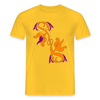 Cooles Muster - Männer T-Shirt - Gelb - Vorne - AI Model Male 178 dark (178cm)