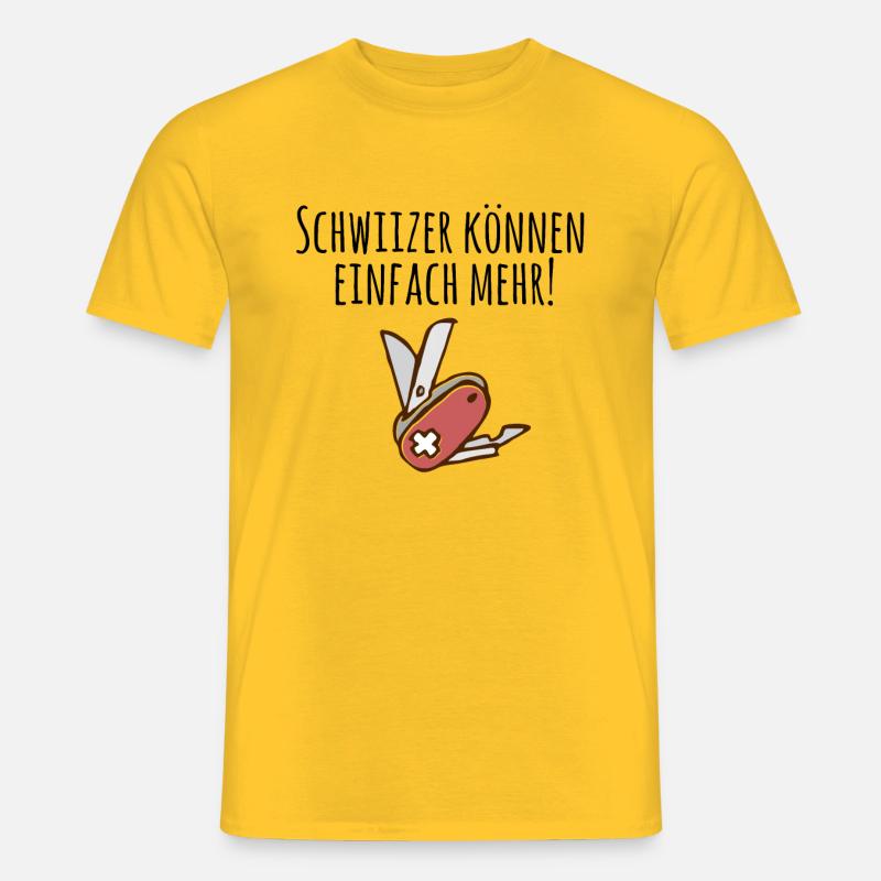 Les Suisses peuvent tout simplement plus Tshirt Suisse - T-shirt homme - jaune