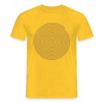 Spirale - Männer T-Shirt - Gelb - Vorne - AI Model Male 178 dark (178cm)