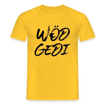 Wöd Gedi Bester Gedi sein Patenonkel fragen Taufe - Männer T-Shirt - Gelb - Vorne - AI Model Male 178 dark (178cm)