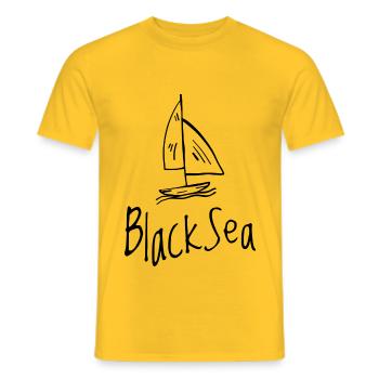 Black Sea - Men's T-Shirt - yellow - Front - AI Model Male 178 dark (178cm)