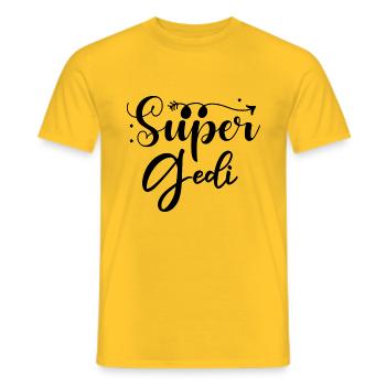 Super Gedi wöd Gedi bester Gedi Pateononkel - Männer T-Shirt - Gelb - Vorne - AI Model Male 178 dark (178cm)