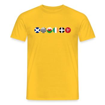 Drapeaux des nations celtiques - T-shirt homme - jaune - Devant - AI Model Male 178 dark (178cm)