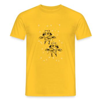 Giraffe Giraffen Kind Kinder Safari - Männer T-Shirt - Gelb - Vorne - AI Model Male 178 dark (178cm)