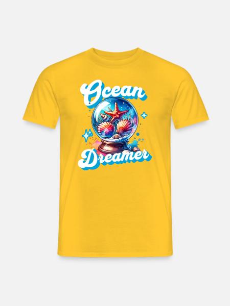 Ocean Dreamer Aquarium - Männer T-Shirt - Gelb