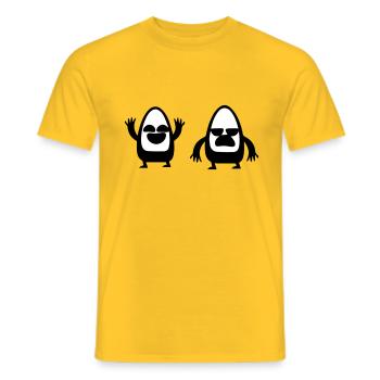 Rire pleurer - T-shirt homme - jaune - Devant - AI Model Male 178 dark (178cm)