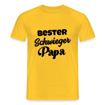 Bester Schwiegerpapa Schwiegervater in spe Heirat - Männer T-Shirt - Gelb - Vorne - AI Model Male 178 dark (178cm)
