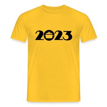 Chef 2023, Chef 2023 - Men's T-Shirt - yellow - Front - AI Model Male 178 dark (178cm)