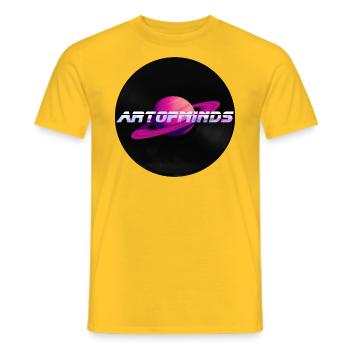 Logo Artofminds - Männer T-Shirt - Gelb - Vorne - AI Model Male 178 dark (178cm)