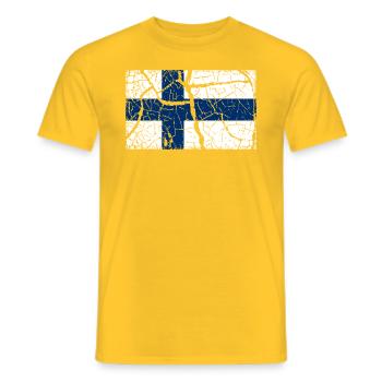 Flagge Finnland - Männer T-Shirt - Gelb - Vorne - AI Model Male 178 dark (178cm)