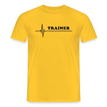 Pulse - Trainer - Men's T-Shirt - yellow - Front - AI Model Male 178 dark (178cm)