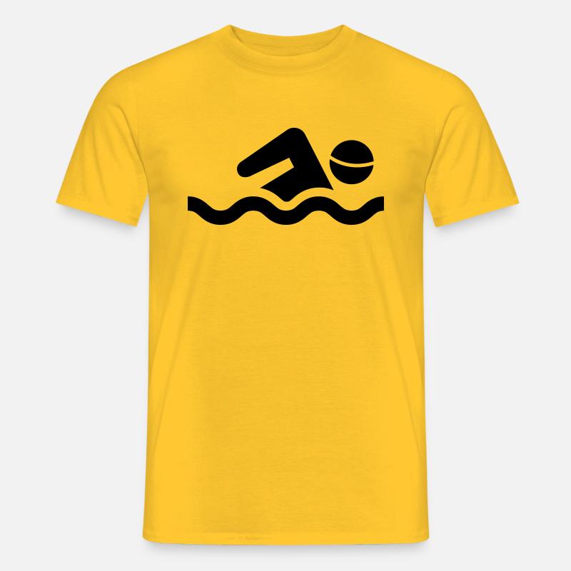 schwimmen - Männer T-Shirt - Gelb