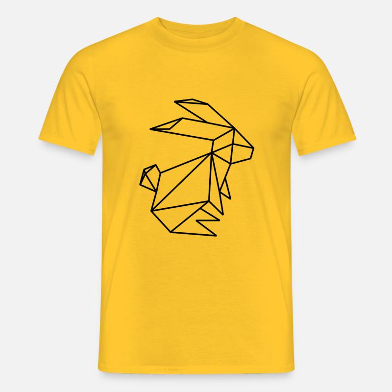 Polygone de lapin - T-shirt homme - jaune