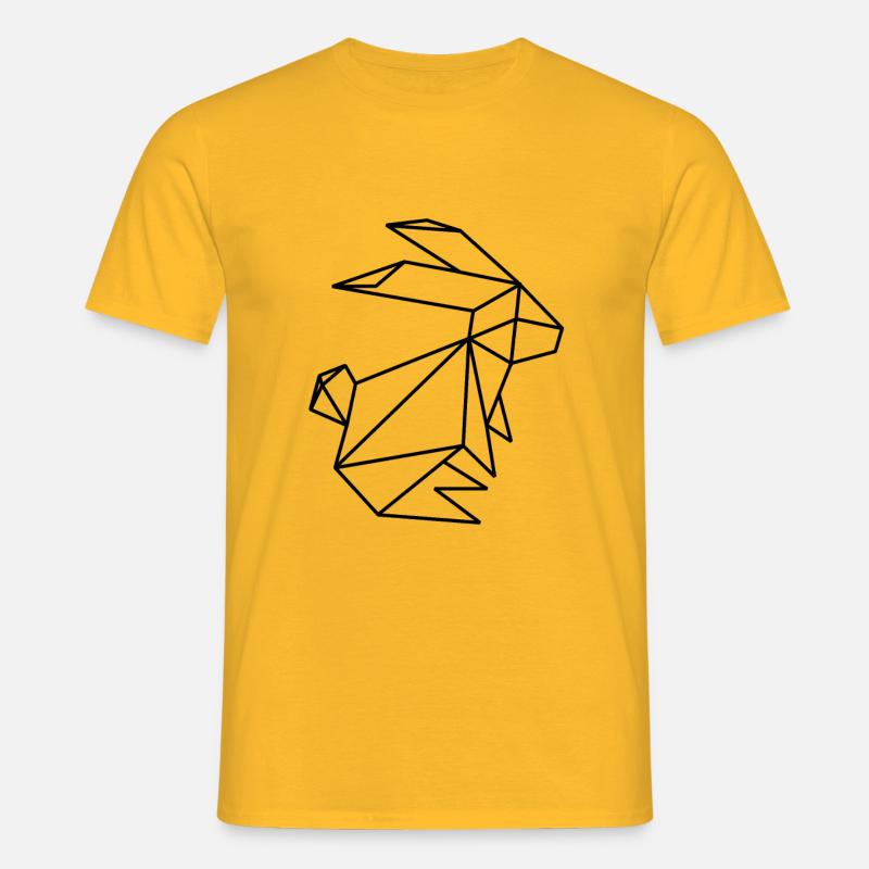 Rabbit polygon - Men's T-Shirt - yellow
