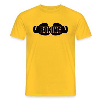 BOXING Boxing Gloves - Men's T-Shirt - yellow - Front - AI Model Male 178 dark (178cm)