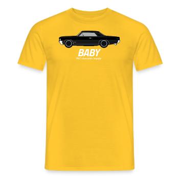 BABY - 1967 IMPALA - Männer T-Shirt - Gelb - Vorne - AI Model Male 178 dark (178cm)