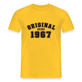Original Since 1967 College Style - T-shirt homme - jaune - Devant - AI Model Male 178 dark (178cm)