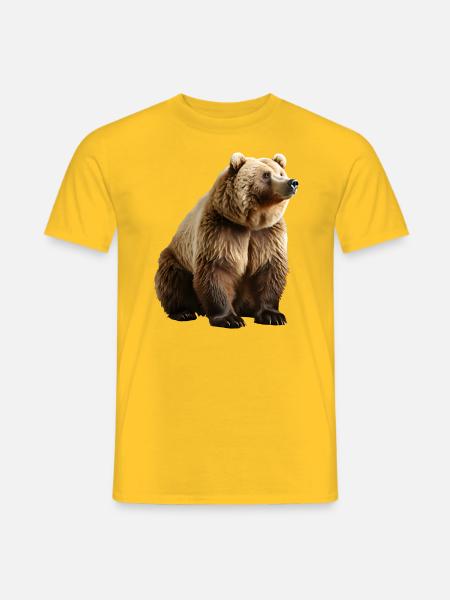 Braunbären sind Allesfresser - Männer T-Shirt - Gelb