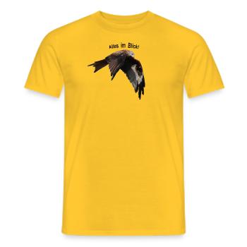 ROTMILAN 2A alles im Blick - Männer T-Shirt - Gelb - Vorne - AI Model Male 178 dark (178cm)