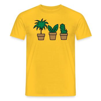Plantes d'intérieur Plantes diverses - Plantes d'intérieur - T-shirt homme - jaune - Devant - AI Model Male 178 dark (178cm)