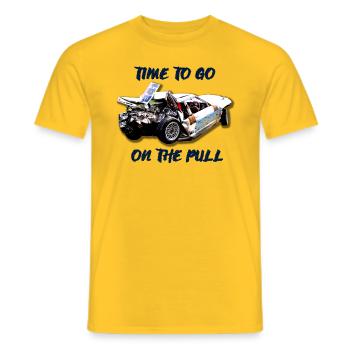 Time to go on the pull - Banger Racing - Men's T-Shirt - yellow - Front - AI Model Male 178 dark (178cm)