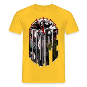 Hope Clock 5 to 12 Tree Nature Climate Environment - Men's T-Shirt - yellow - Front - AI Model Male 178 dark (178cm)