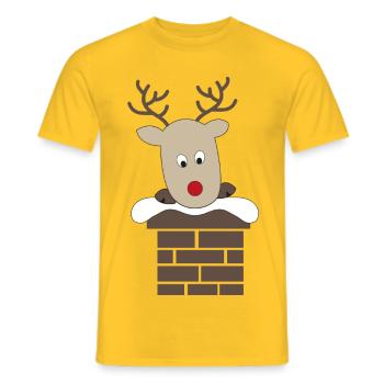 Design pour Noël - T-shirt homme - jaune - Devant - AI Model Male 178 dark (178cm)