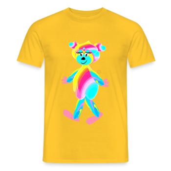 Regenbogenpaul - Tierchen - Kinder - Männer T-Shirt - Gelb - Vorne - AI Model Male 178 dark (178cm)