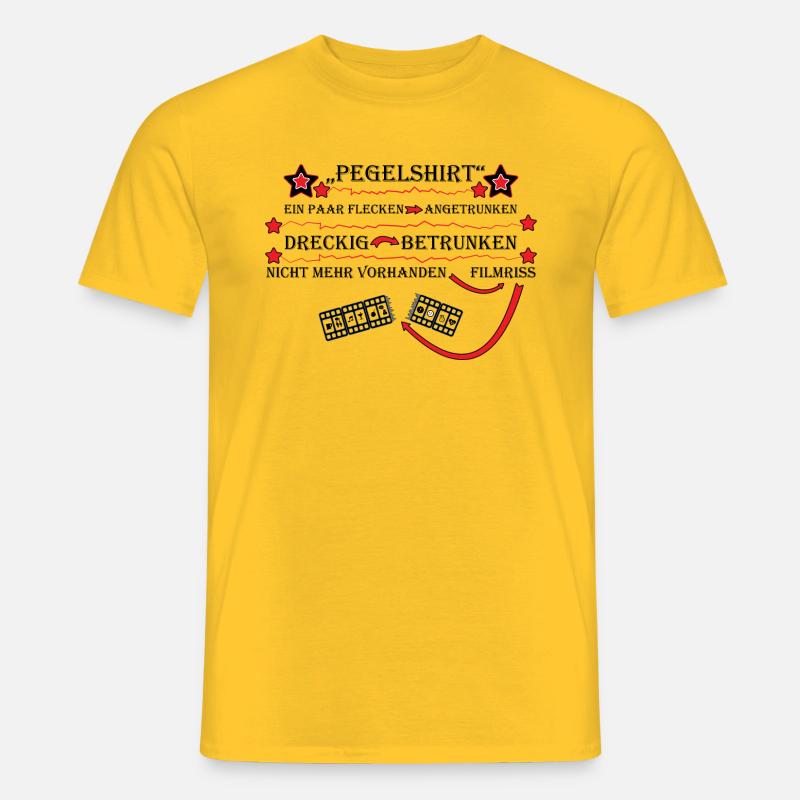 Pegelshirt Sterne - Männer T-Shirt - Gelb