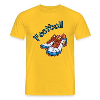 Football - Men's T-Shirt - yellow - Front - AI Model Male 178 dark (178cm)