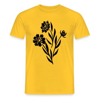 Blumen Blumenkind flower fleur Geschenkidee - Männer T-Shirt - Gelb - Vorne - AI Model Male 178 dark (178cm)