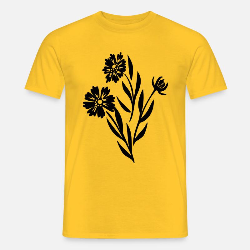Blumen Blumenkind flower fleur Geschenkidee - Männer T-Shirt - Gelb