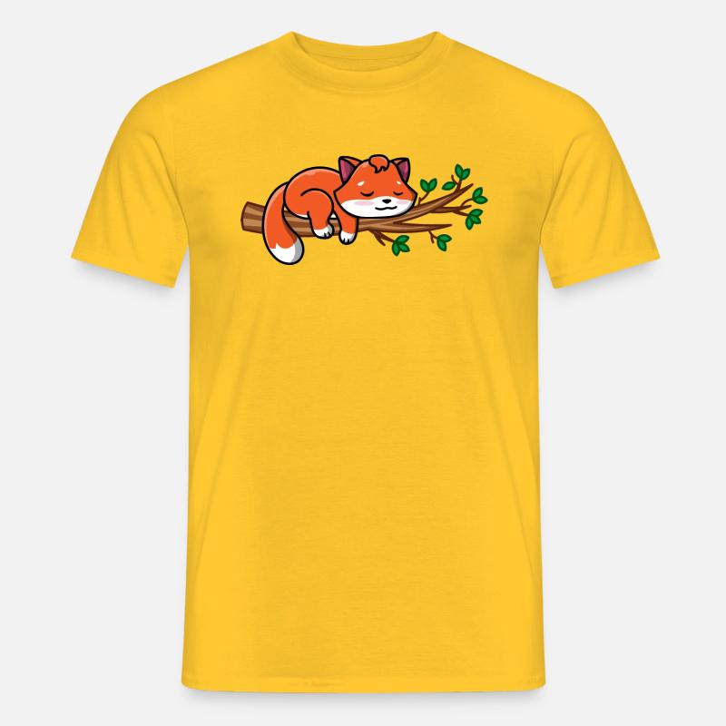 Fuchs / Fox / renard / Füchslein / Geschenkidee - Männer T-Shirt - Gelb
