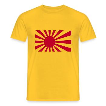 Rising Sun - Men's T-Shirt - yellow - Front - AI Model Male 178 dark (178cm)