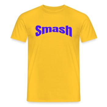 Smash - Men's T-Shirt - yellow - Front - AI Model Male 178 dark (178cm)