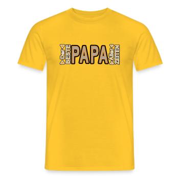 DER BESTE PAPA ALLER ZEITEN Mütze - Männer T-Shirt - Gelb - Vorne - AI Model Male 178 dark (178cm)