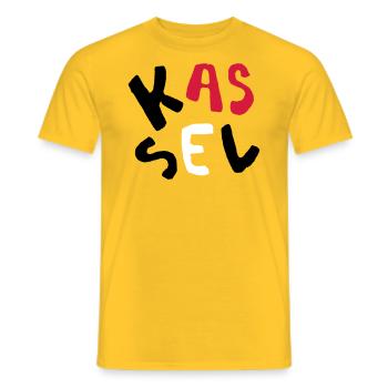 Kassel - T-shirt homme - jaune - Devant - AI Model Male 178 dark (178cm)