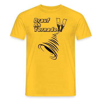 Bier Tornado Logo - Männer T-Shirt - Gelb - Vorne - AI Model Male 178 dark (178cm)