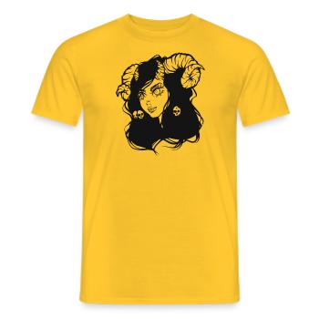 Skull And Bones - Männer T-Shirt - Gelb - Vorne - AI Model Male 178 dark (178cm)