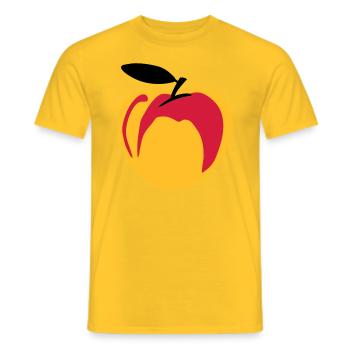 Peach - Men's T-Shirt - yellow - Front - AI Model Male 178 dark (178cm)