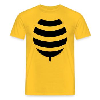 Bee Costume Bee Costume Bee Lower Body - Men's T-Shirt - yellow - Front - AI Model Male 178 dark (178cm)