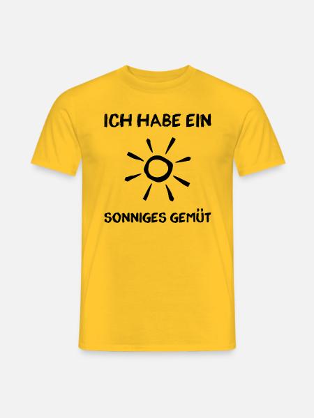 Sonne sonniges Gemüt - Männer T-Shirt - Gelb