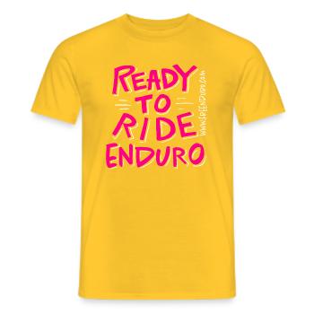 ready to ride enduro 2 - T-shirt homme - jaune - Devant - AI Model Male 178 dark (178cm)