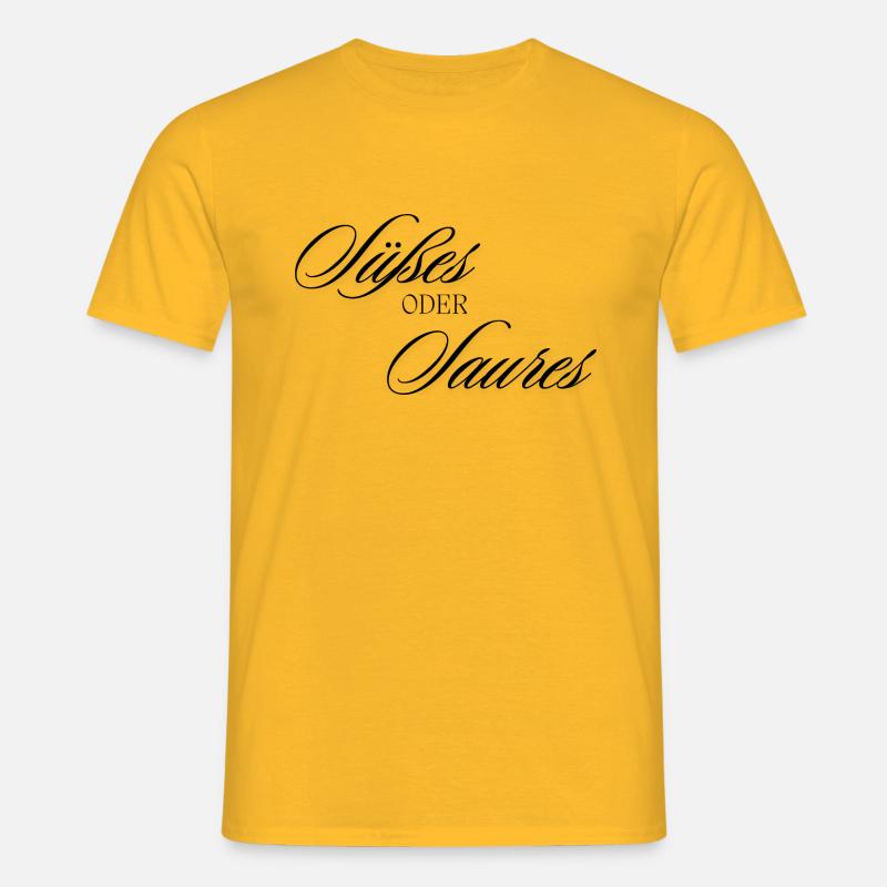 Süßes oder Saures - Männer T-Shirt - Gelb